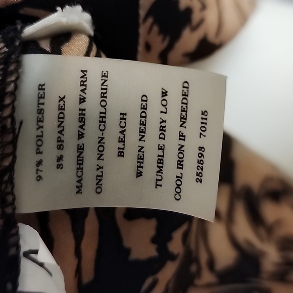 Ann Taylor wrap short puff sleeve blouse brown/black flower fairy fall 0 y2k - Picture 7 of 11